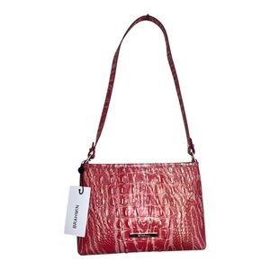 AUTHENTIC Brahmin Coral/Gold Embossed Shoulder Bag